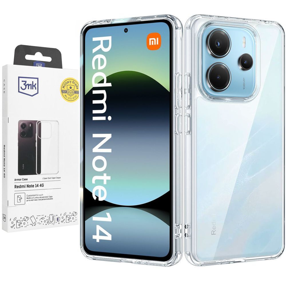 Pancerne Etui 3mk Armor Case | Clear do Xiaomi Redmi Note 14 4G
