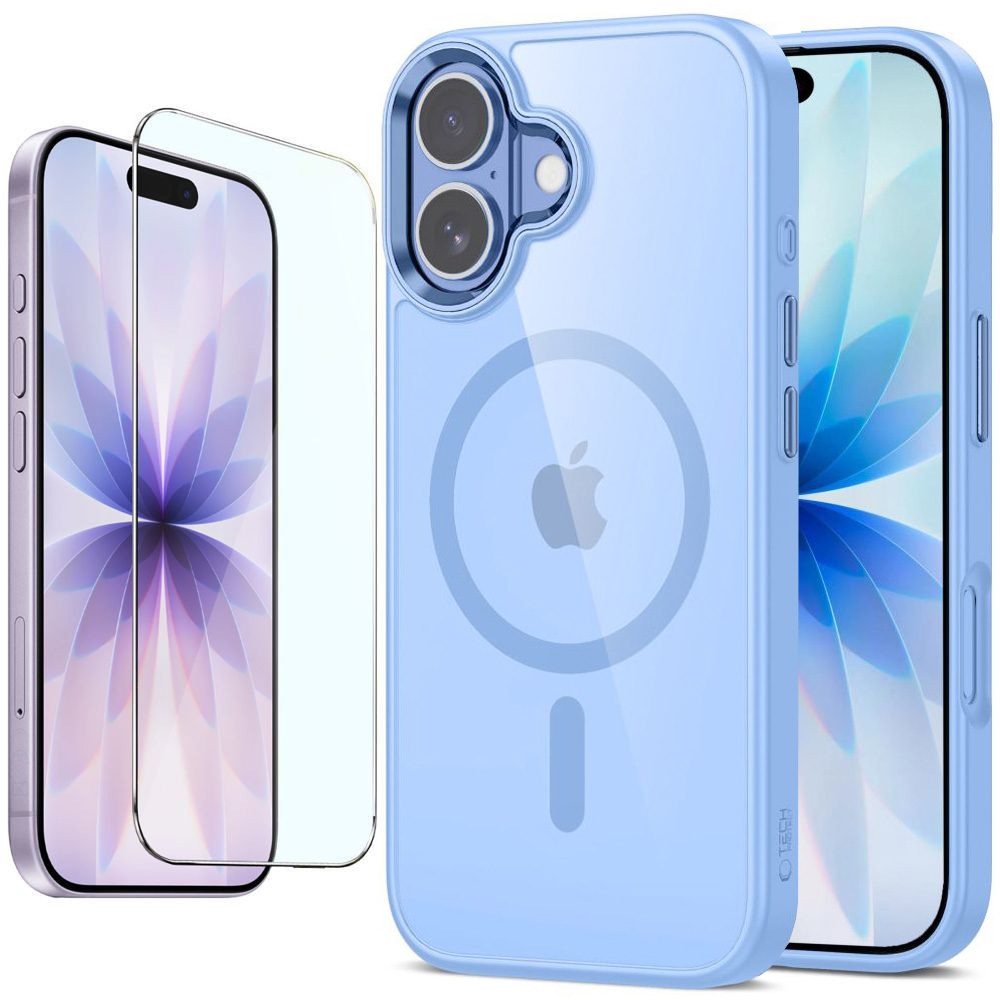 Etui Hybrydowe Clear Case z MagSafe | Mist Blue + SZKŁO do Apple iPhone 17 |