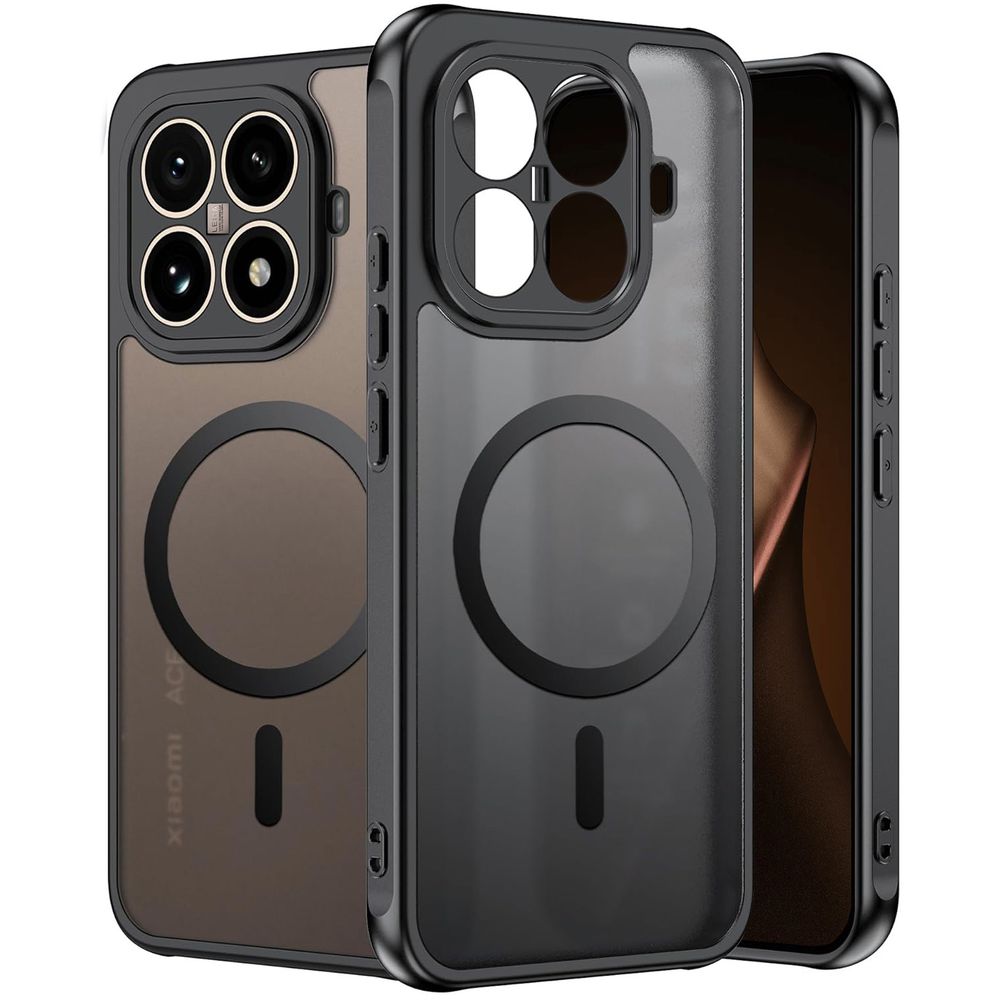 Etui Hybrydowe Matte Case z MagSafe | Black do Xiaomi 15T Pro 5G