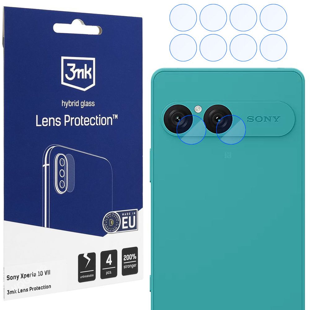 4x 3mk Lens Protection | Szkło Hybrydowe na Obiektyw Aparat do Sony Xperia 10 VII