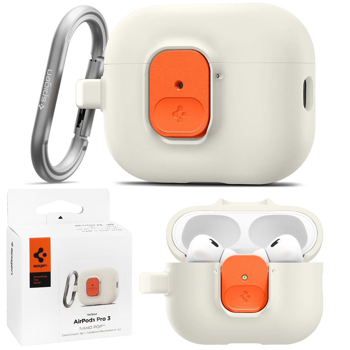 Etui SPIGEN Nano Pop | Orange Beige do Apple AirPods Pro 3