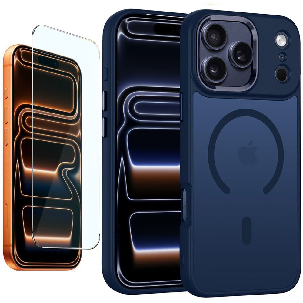 Etui Hybrydowe Clear Case z MagSafe | Blue + SZKŁO do Apple iPhone 17 Pro Max