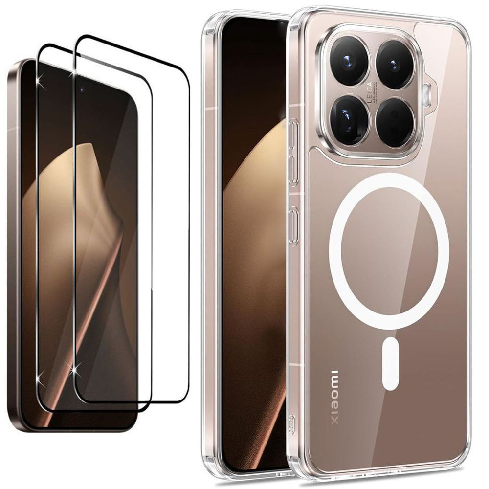 Etui 3mk Armor MagCase | Clear + 2x SZKŁO 5D do Xiaomi 15T Pro 5G