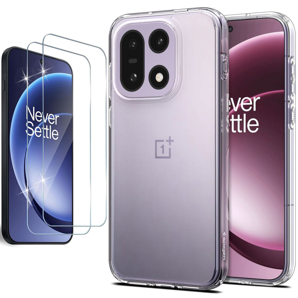 Etui SPIGEN Ultra Hybrid | Crystal Clear + SZKŁO do OnePlus 15