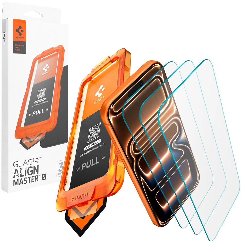 Szkło Hartowane SPIGEN Glas.tR AlignMaster S 3-PACK do iPhone 17 Pro Max Clear