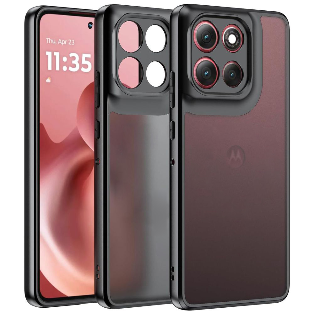 Etui Hybrydowe Matte Case | Black do Motorola Moto G86 / Power 5G