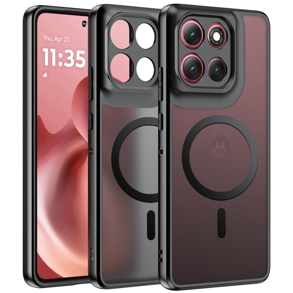 Etui Hybrydowe Matte Case z MagSafe | Black do Motorola Moto G86 / Power 5G
