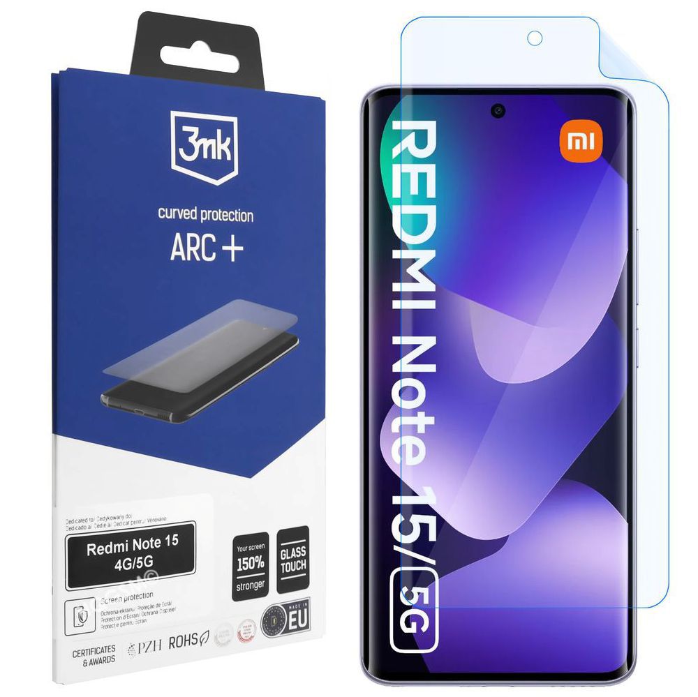 3mk Curved Protection ARC+ | Folia na Cały Ekran do Xiaomi Redmi Note 15 LTE / 5G
