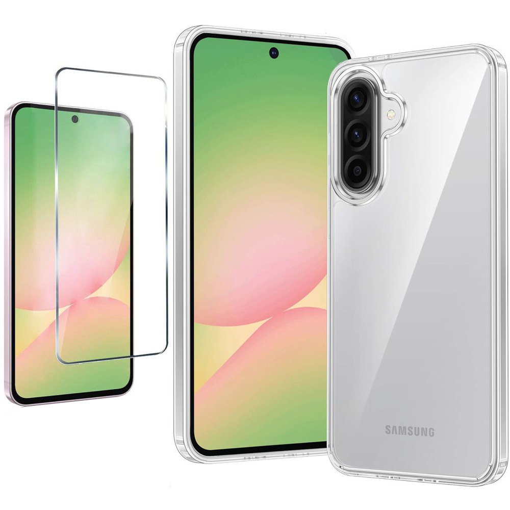 Etui Hybrydowe Clear Case | Crystal + SZKŁO do Samsung Galaxy A56 5G