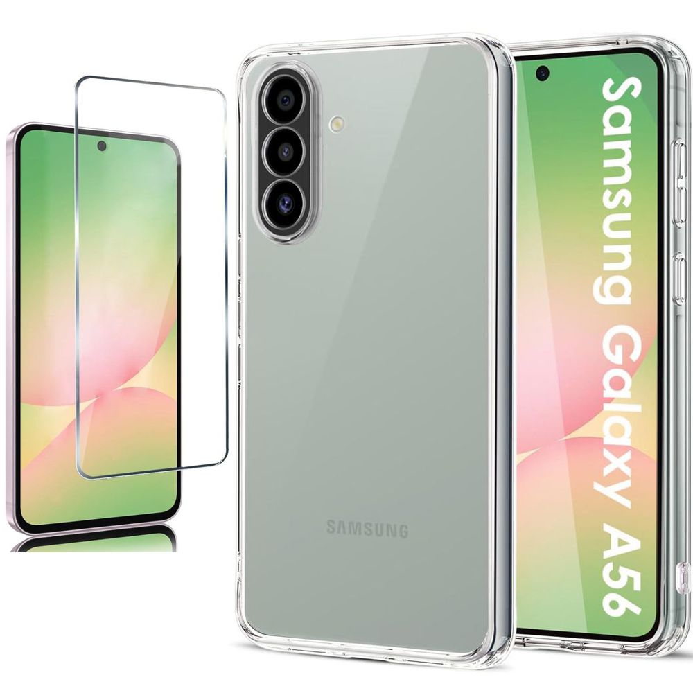 Cienkie Etui Silicone Case | Clear+ SZKŁO do Samsung Galaxy A56 5G
