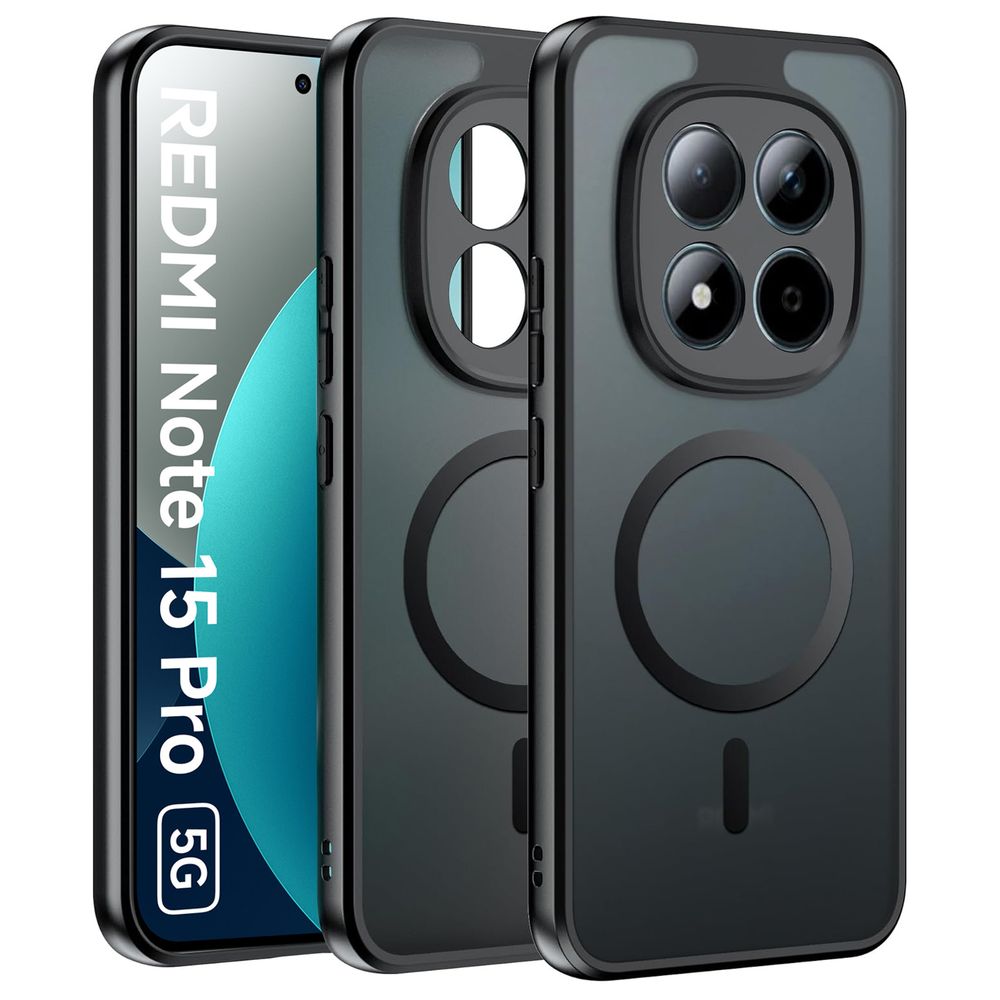 Etui Hybrydowe Matte Case z MagSafe | Black do Xiaomi Redmi Note 15 Pro 5G