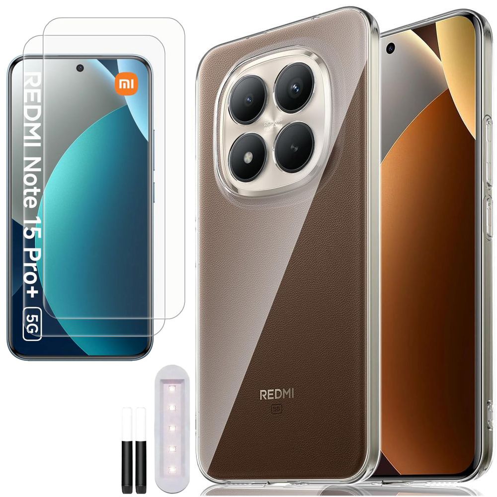 Etui 3mk Clear Case | Bezbarwne + 2x SZKŁO UV do Xiaomi Redmi Note 15 Pro+ Plus 5G