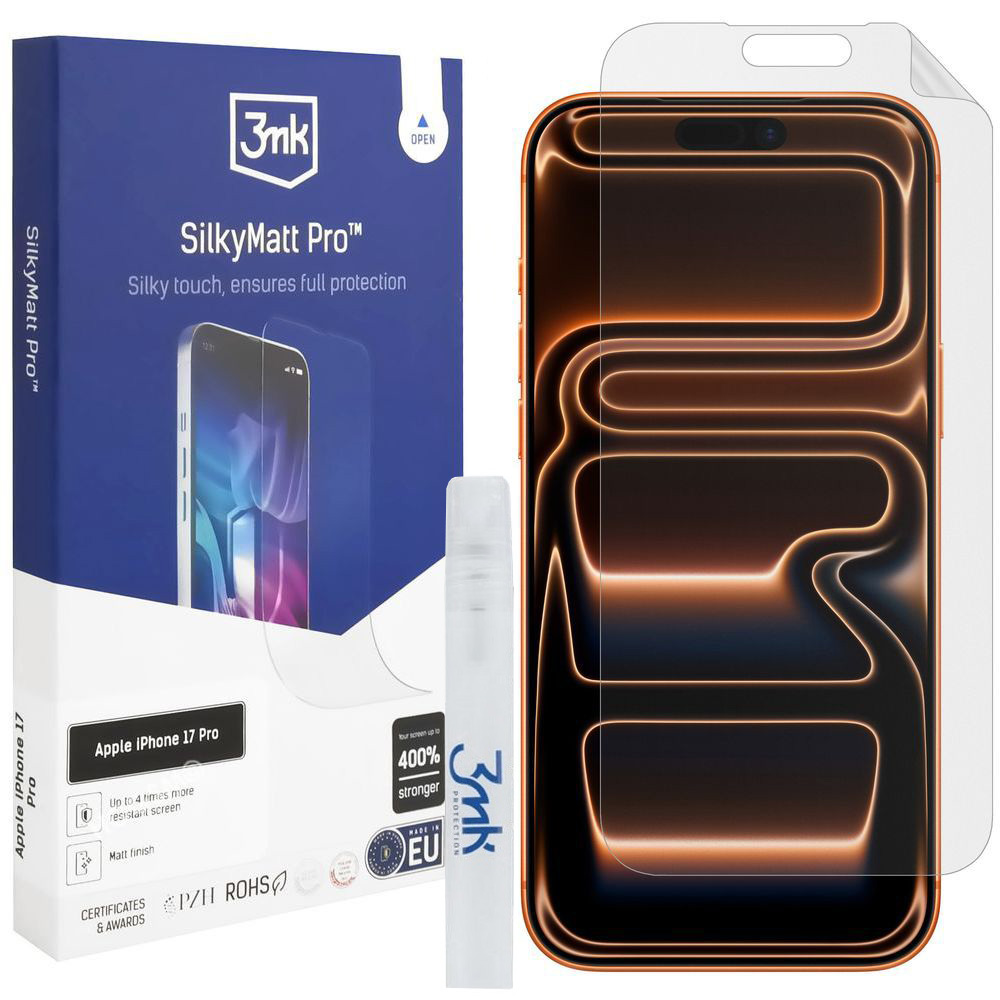 3mk SilkyMatt Pro | Matowa Folia Ochronna do Apple iPhone 17 Pro |