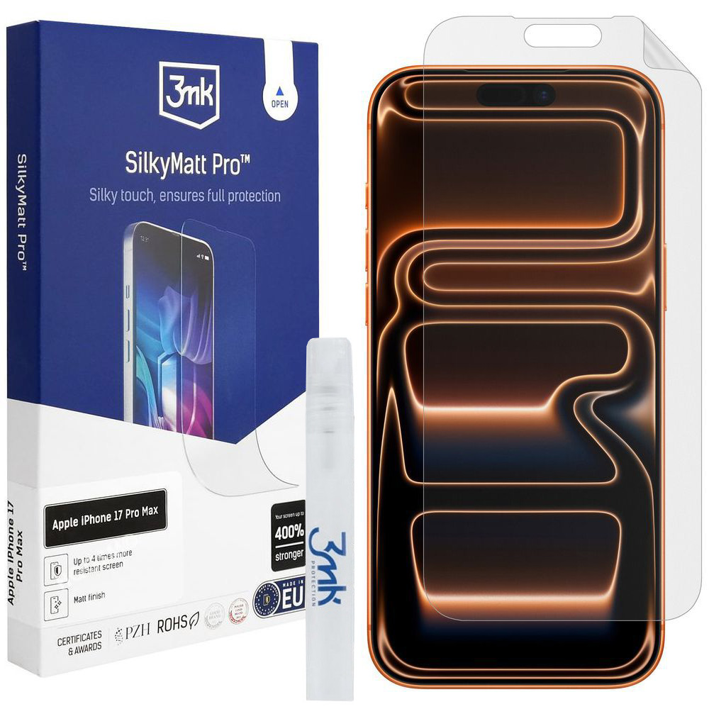 3mk SilkyMatt Pro | Matowa Folia Ochronna do Apple iPhone 17 Pro Max