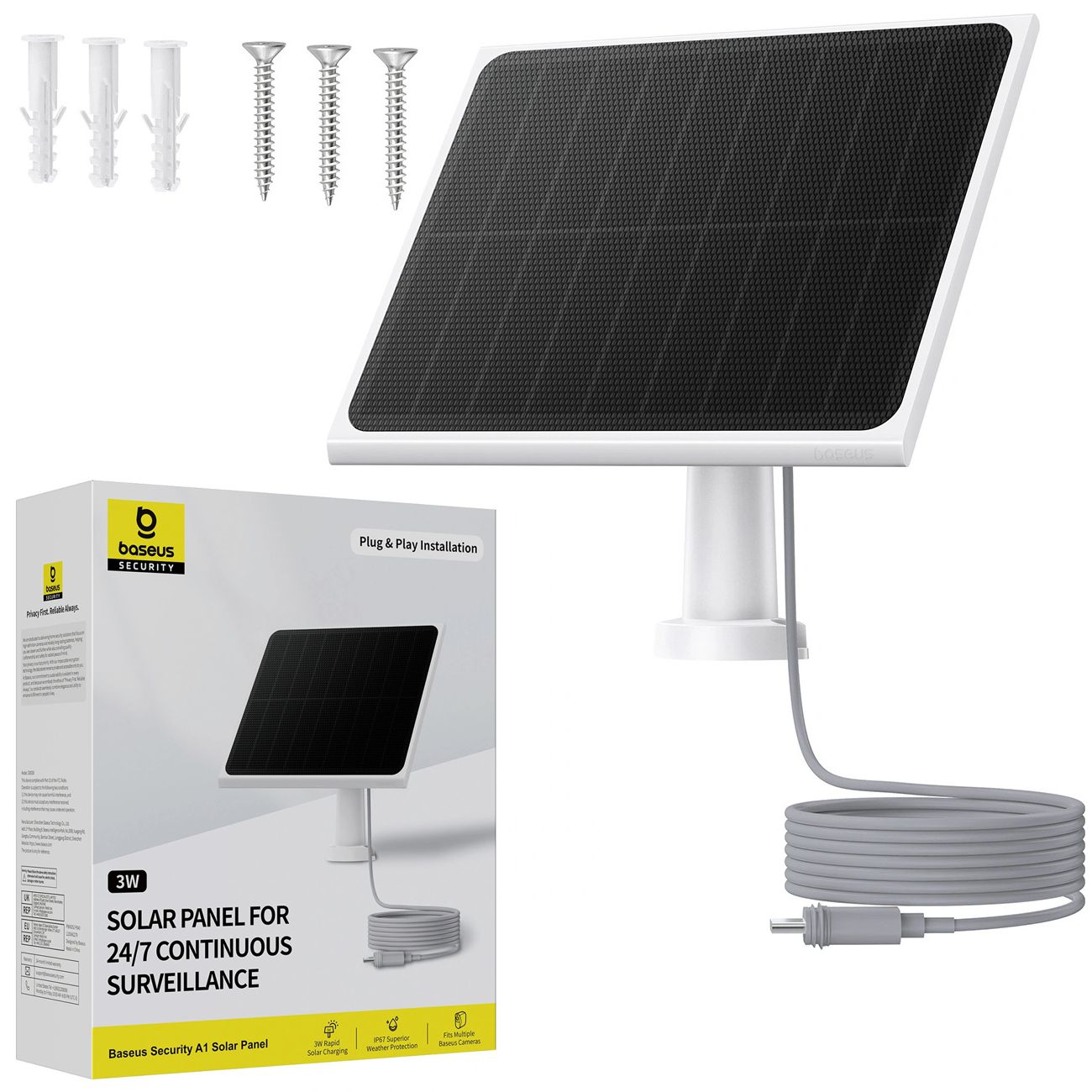 Baseus Security A1 | Panel Fotowoltaiczny do Kamer Monitoringu N1 / N1 Plus / B1 / S1 / S1 Pro