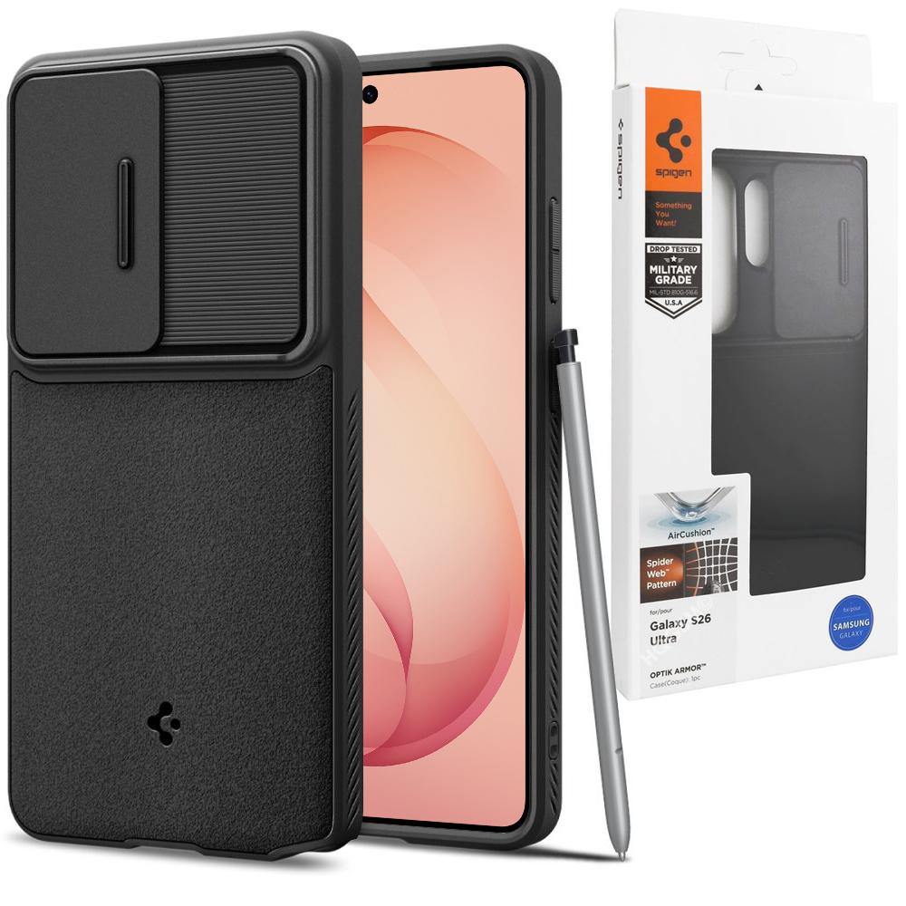 Etui SPIGEN Optik Armor | Black do Samsung Galaxy S26 Ultra