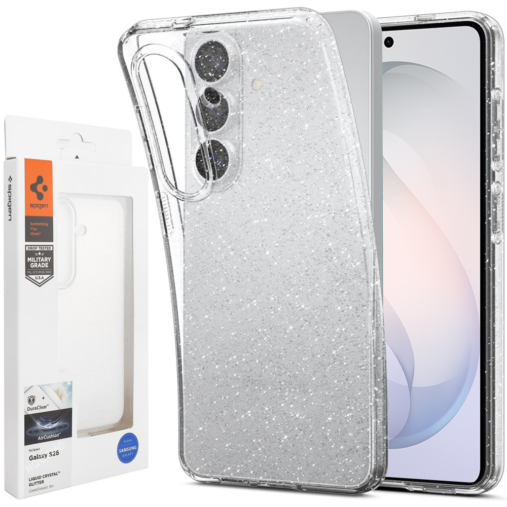 Etui SPIGEN Liquid Crystal Glitter | Crystal Quartz do Samsung Galaxy S26