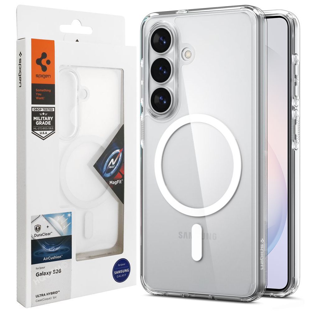 Etui SPIGEN Ultra Hybrid MagSafe | Clear White do Samsung Galaxy S26