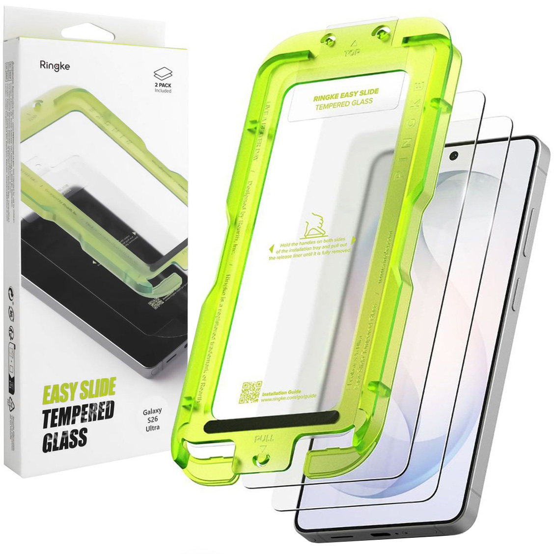2x Szkło Hartowane RINGKE Easy Slide Tempered Glass + Aplikator do Samsung Galaxy S26 Ultra