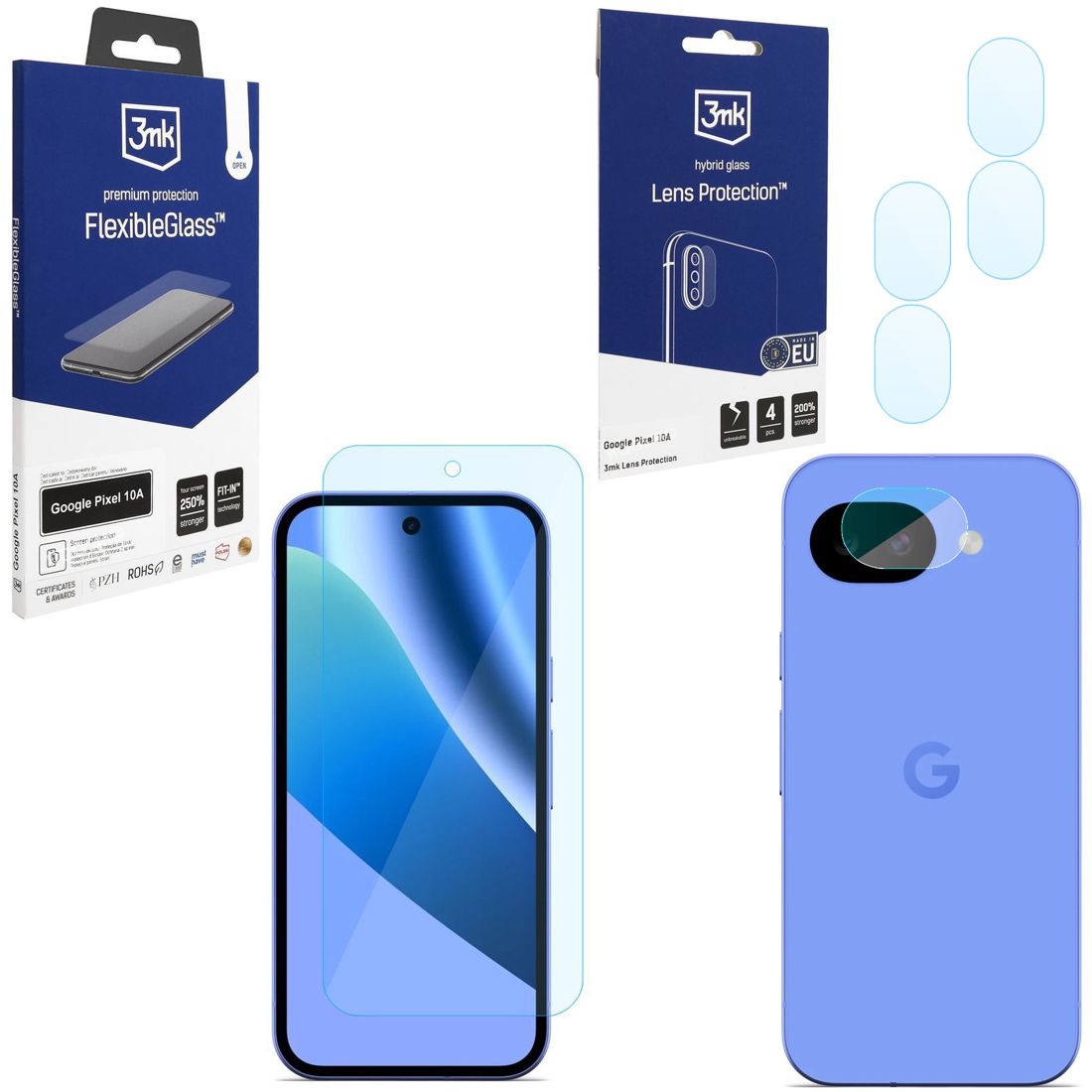 SZKŁO 3mk Flexible Glass + 4x SZKŁO na Aparat do Google Pixel 10a