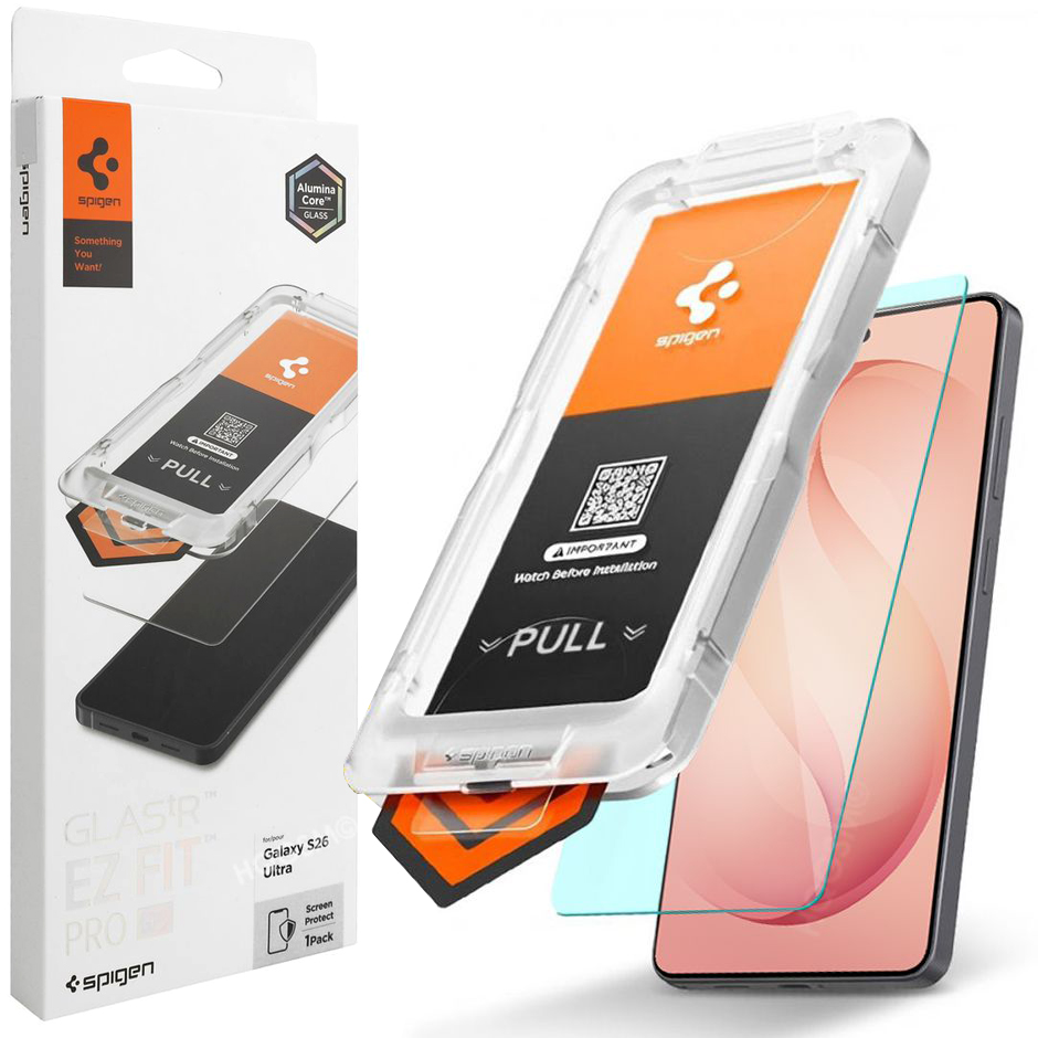 Szkło SPIGEN GLAS.tR EZ FIT Alumina Core + aplikator do Samsung Galaxy S26 Ultra