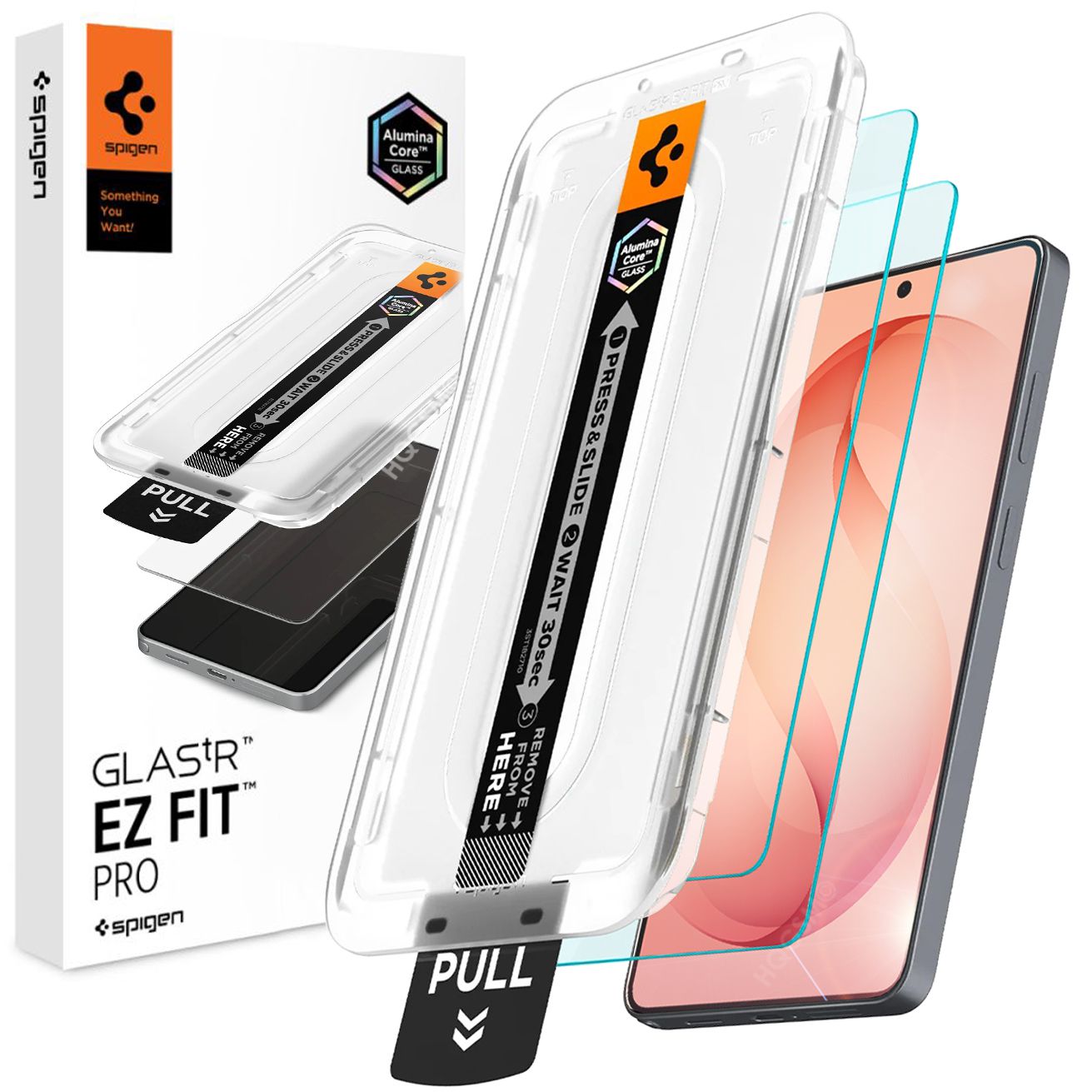 2x Szkło SPIGEN GLAS.tR EZ FIT Alumina Core ANTYREFLEKSYJNE + aplikator do Samsung Galaxy S26 Ultra