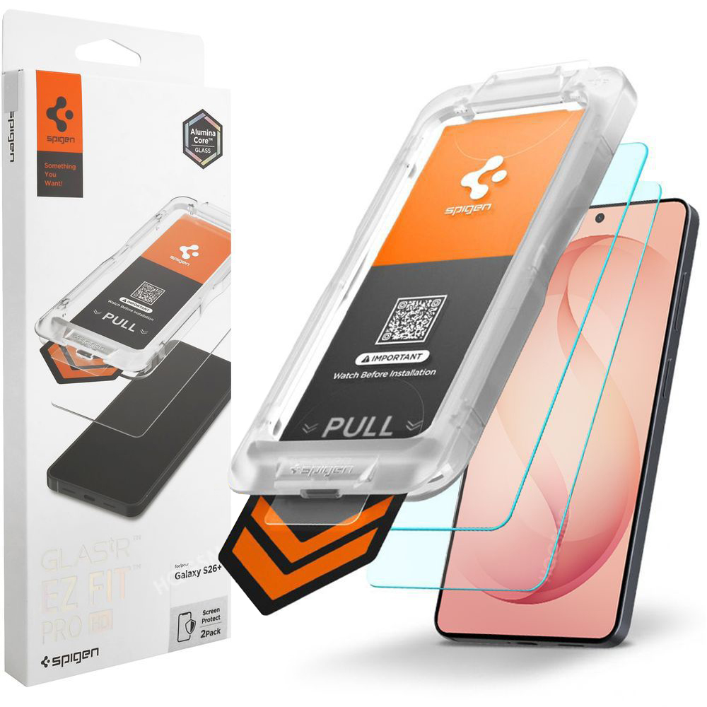 2x Szkło SPIGEN GLAS.tR EZ FIT Alumina Core + aplikator do Samsung Galaxy S26+ Plus