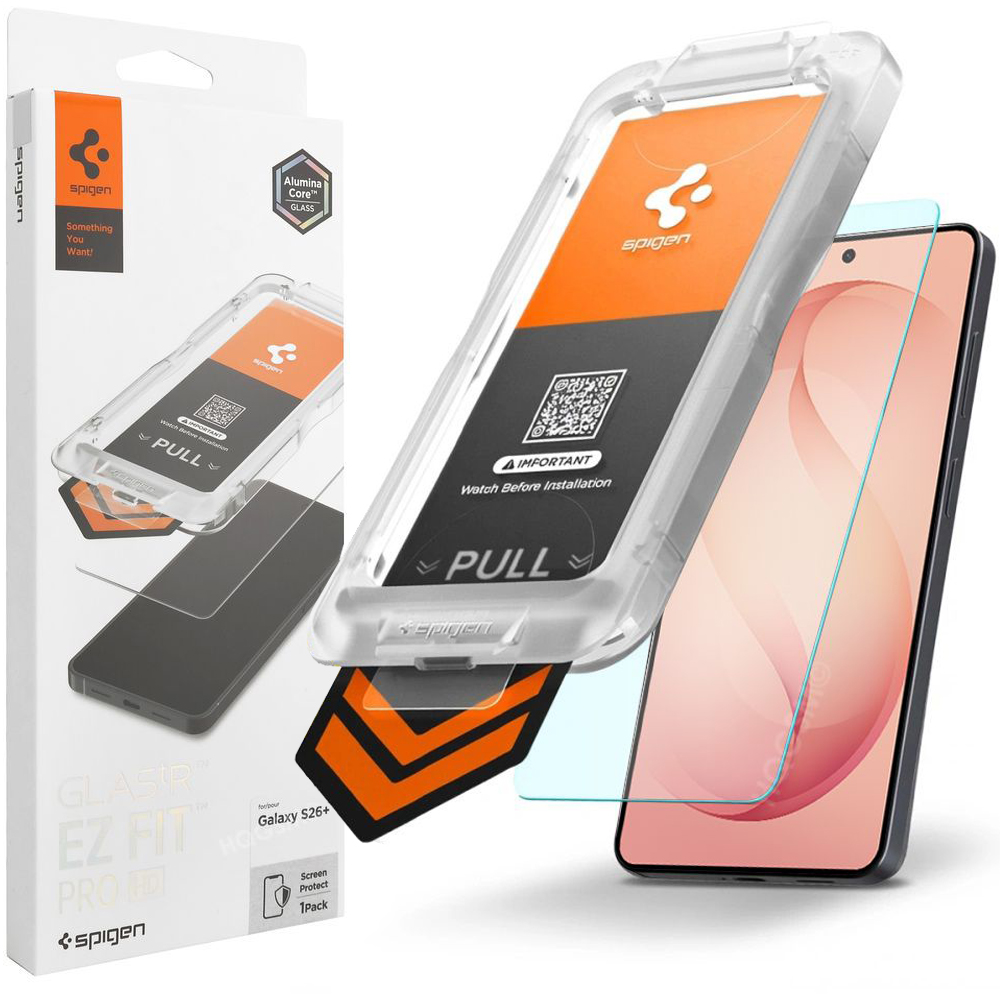 Szkło SPIGEN GLAS.tR EZ FIT Alumina Core + aplikator do Samsung Galaxy S26+ Plus