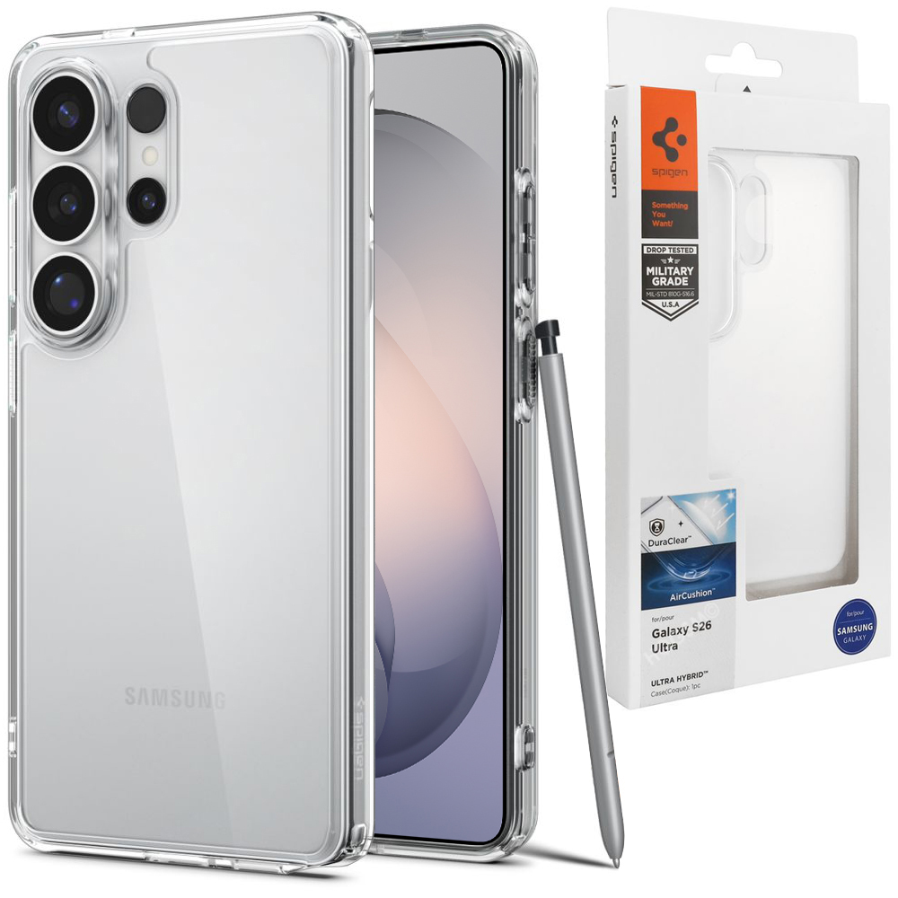 Etui SPIGEN Ultra Hybrid | Crystal Clear do Samsung Galaxy S26 Ultra
