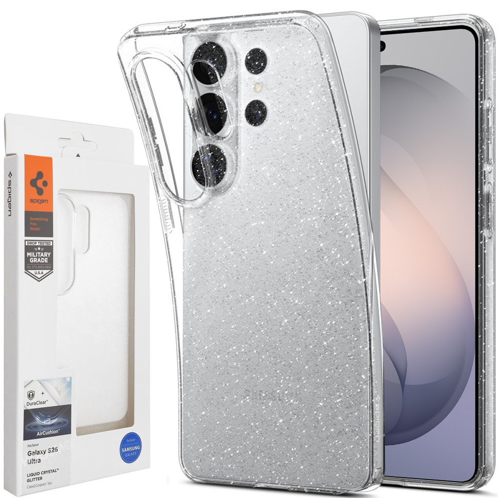 Etui SPIGEN Liquid Crystal Glitter | Crystal Quartz do Samsung Galaxy S26 Ultra