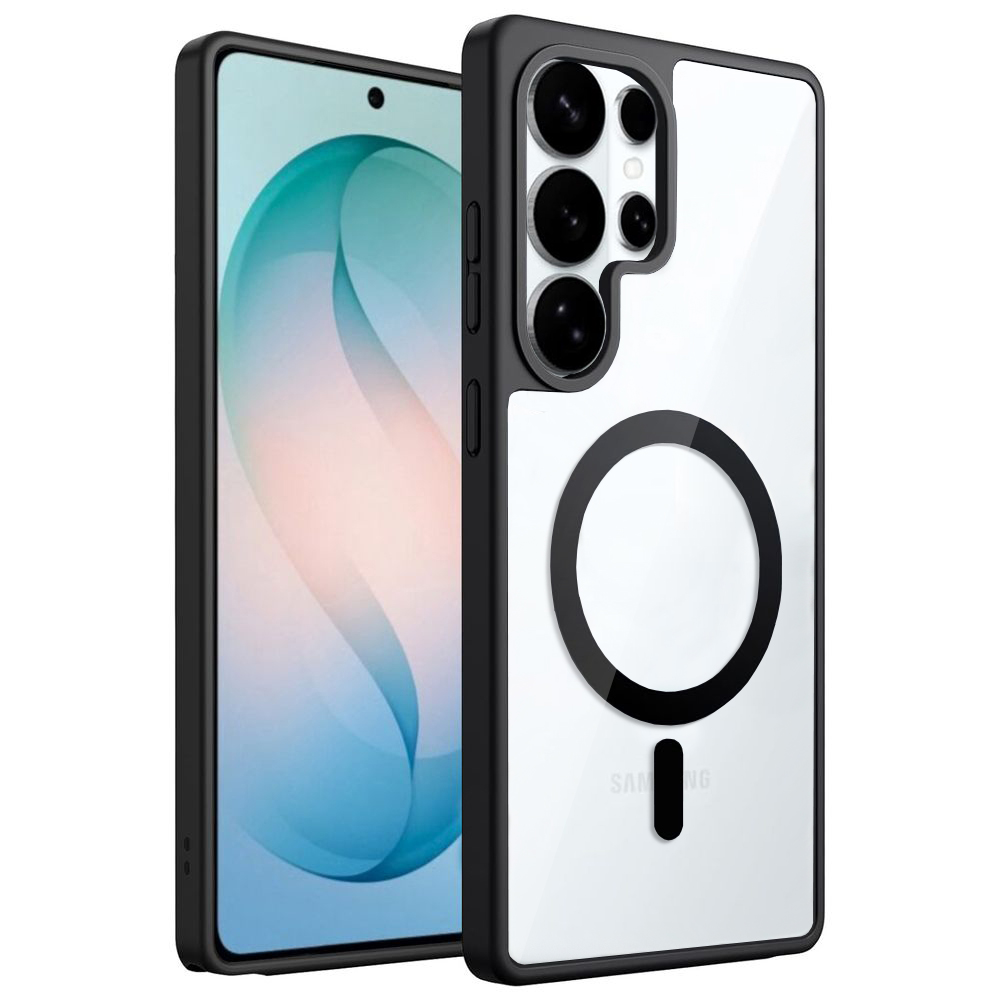 Etui Hybrydowe Magnetic Case | Clear Black do Samsung Galaxy S26 Ultra