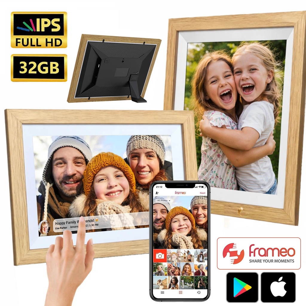 Dotykowa Ramka Cyfrowa na Zdjęcia | 10.1″ IPS 32GB Wi-Fi | Aplikacja Frameo