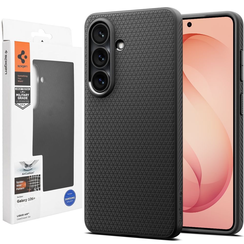 Etui SPIGEN Liquid Air | Matte Black do Samsung Galaxy S26+ Plus