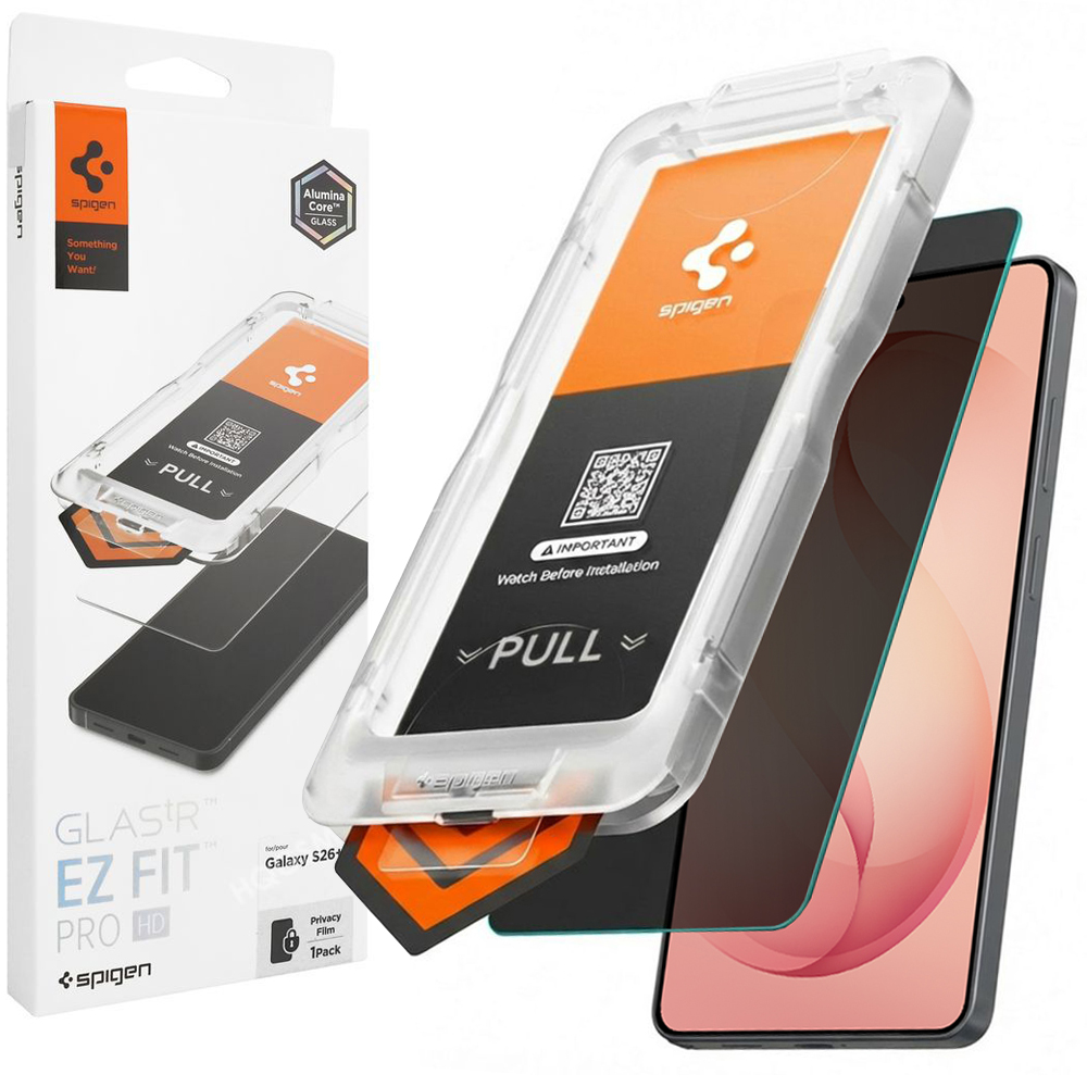 Szkło SPIGEN EZ Fit PRIVACY AluminaCore z aplikatorem do Samsung Galaxy S26+ Plus