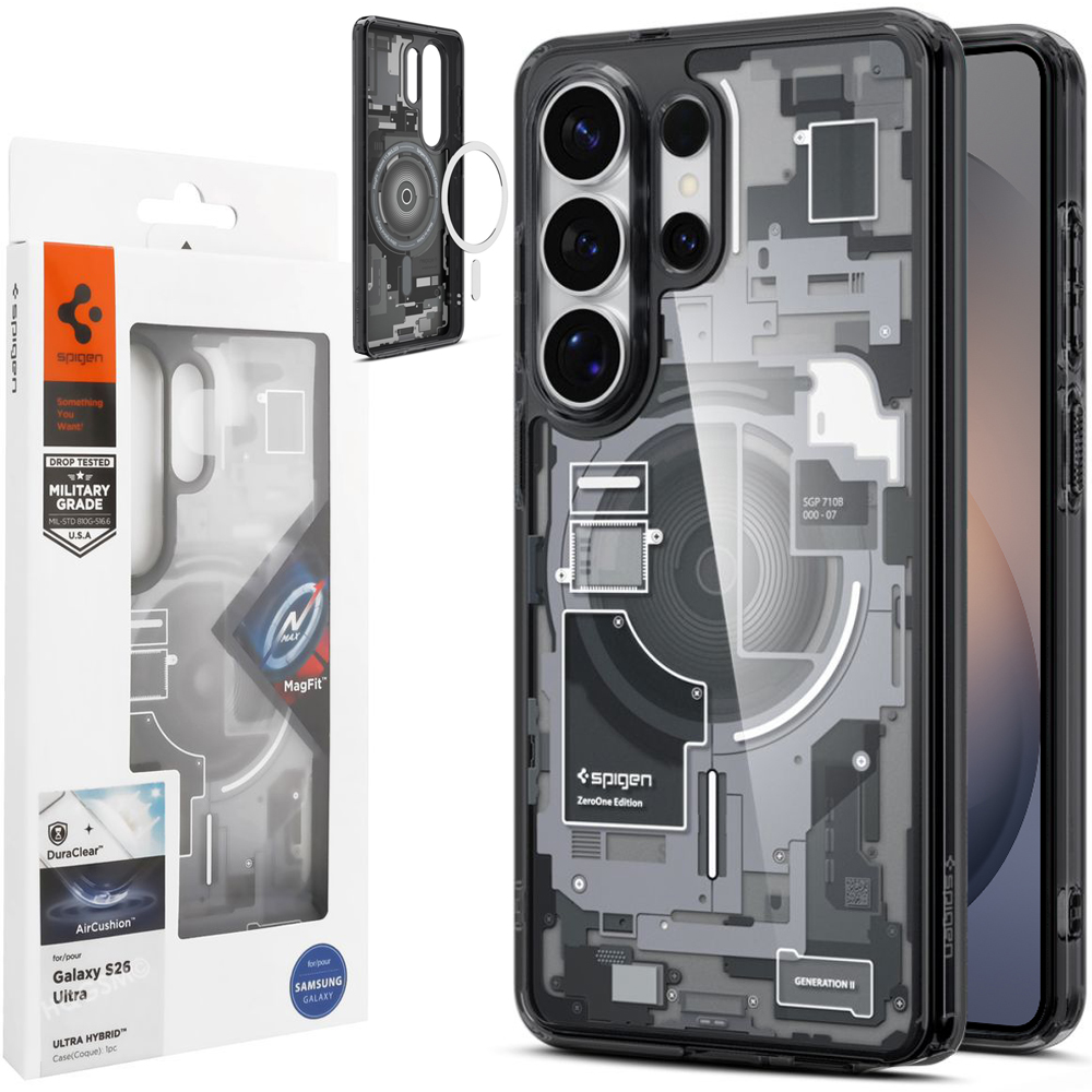 Etui SPIGEN Ultra Hybrid | Zero One Black do Samsung Galaxy S26 Ultra