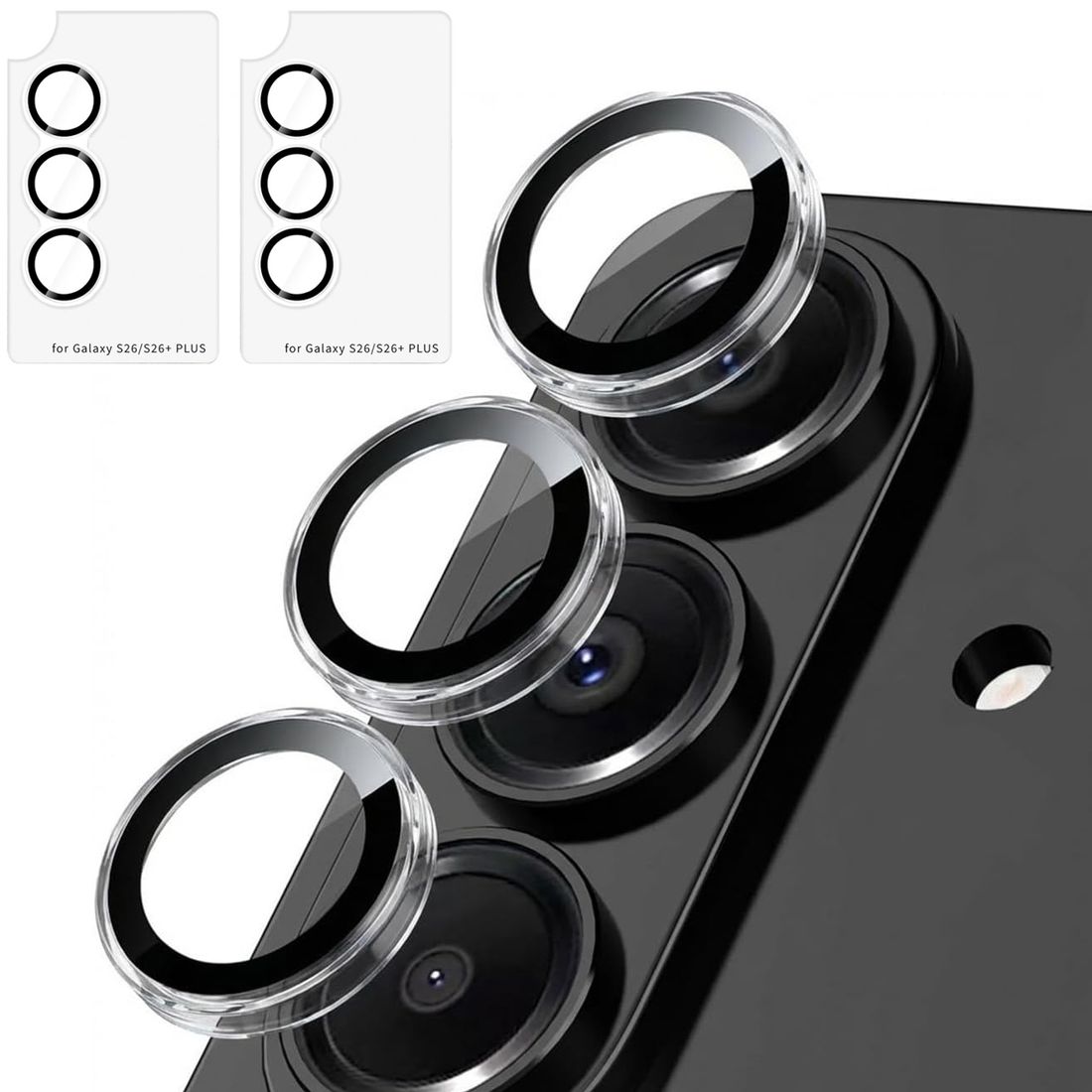 2x Osobne Szkła Ochronne na Aparat z Aplikatorem  | Clear do Samsung Galaxy S26 / S26+ Plus