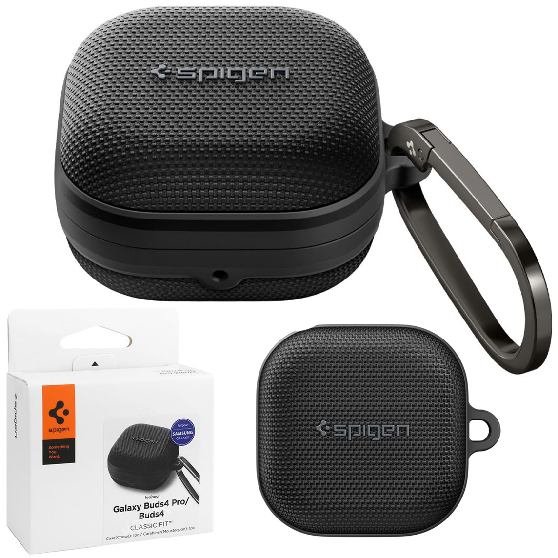 Etui SPIGEN Classic Fit | Black do Samsung Galaxy Buds 4 / 4 Pro