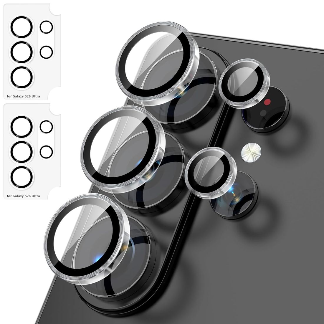 2x Osobne Szkła Ochronne na Aparat z Aplikatorem  | Clear do Samsung Galaxy S26 Ultra