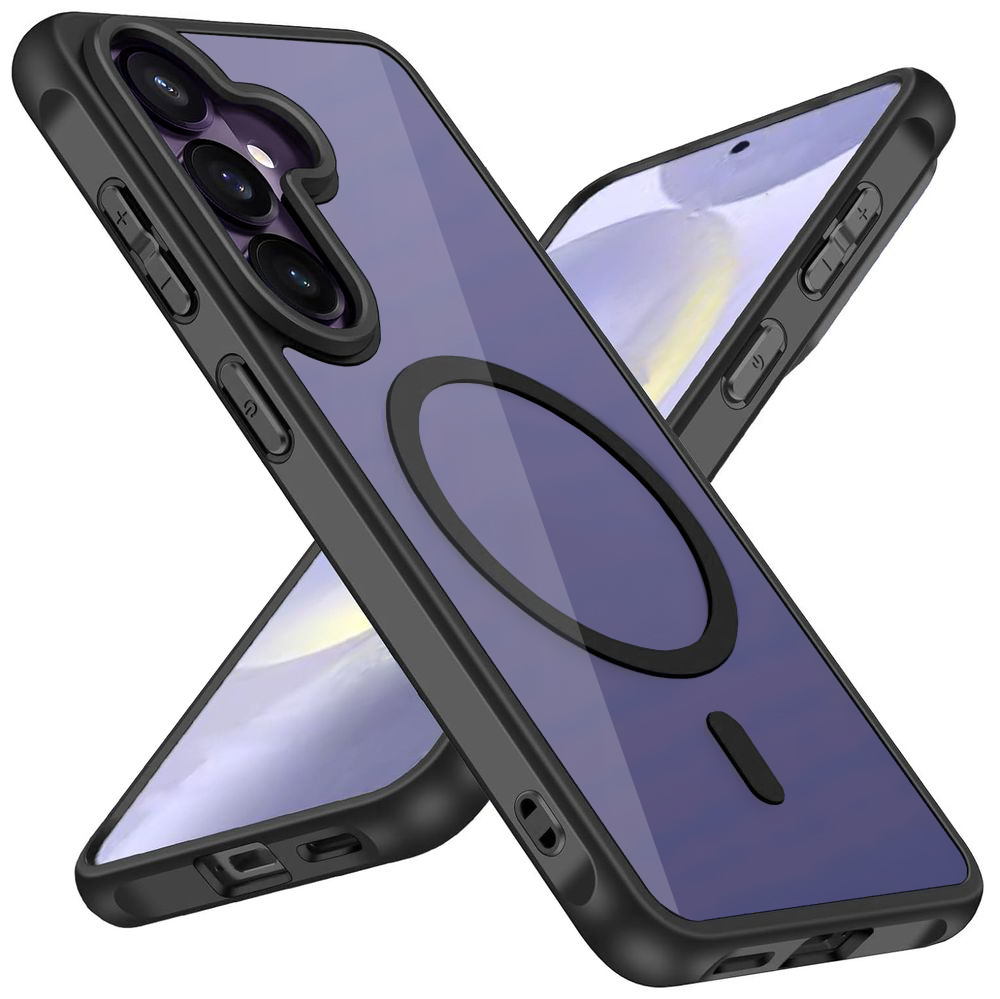 Etui Hybrydowe Magnetic Case | Clear Black do Samsung Galaxy S26