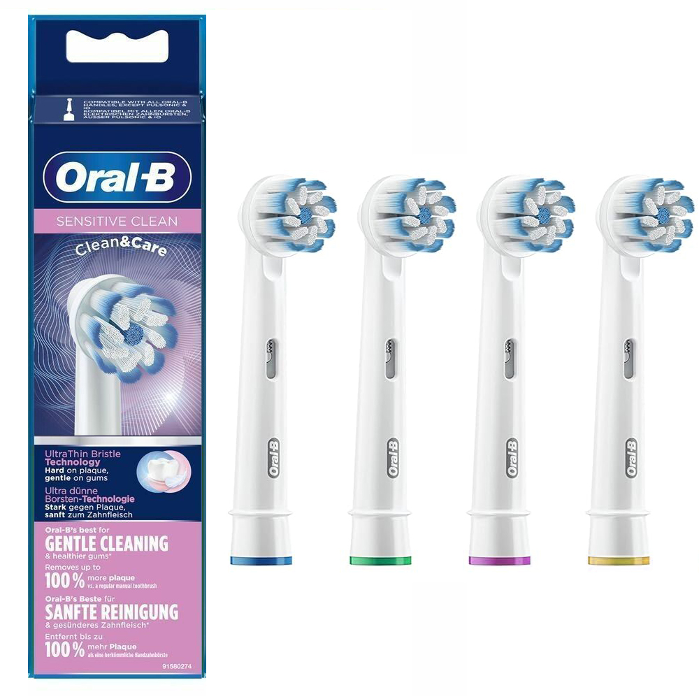 Oral-B | Sensitive Clean | Końcówki do Szczoteczki Elektrycznej | 4 sztuki