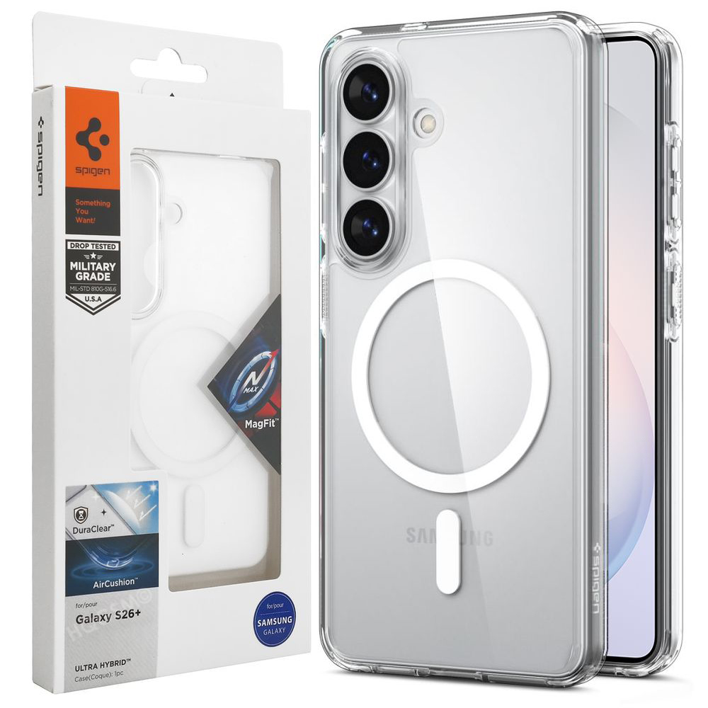 Etui SPIGEN Ultra Hybrid MagSafe | Clear White do Samsung Galaxy S26+ Plus