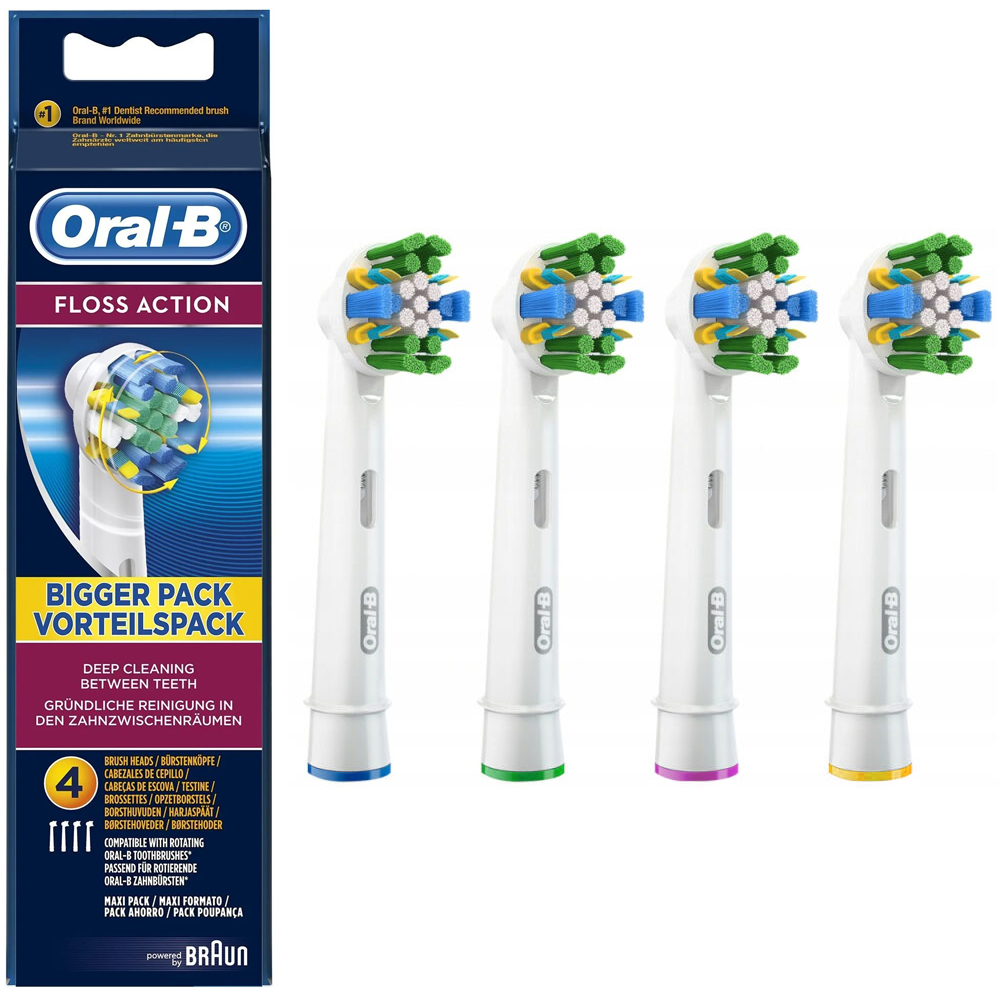 Oral-B | Floss Action | Końcówki do Szczoteczki Elektrycznej | 4 sztuki
