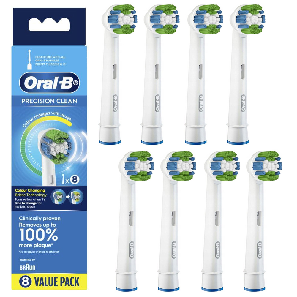 Oral-B | Precision Clean | Końcówki do Szczoteczki Elektrycznej | 8 sztuk