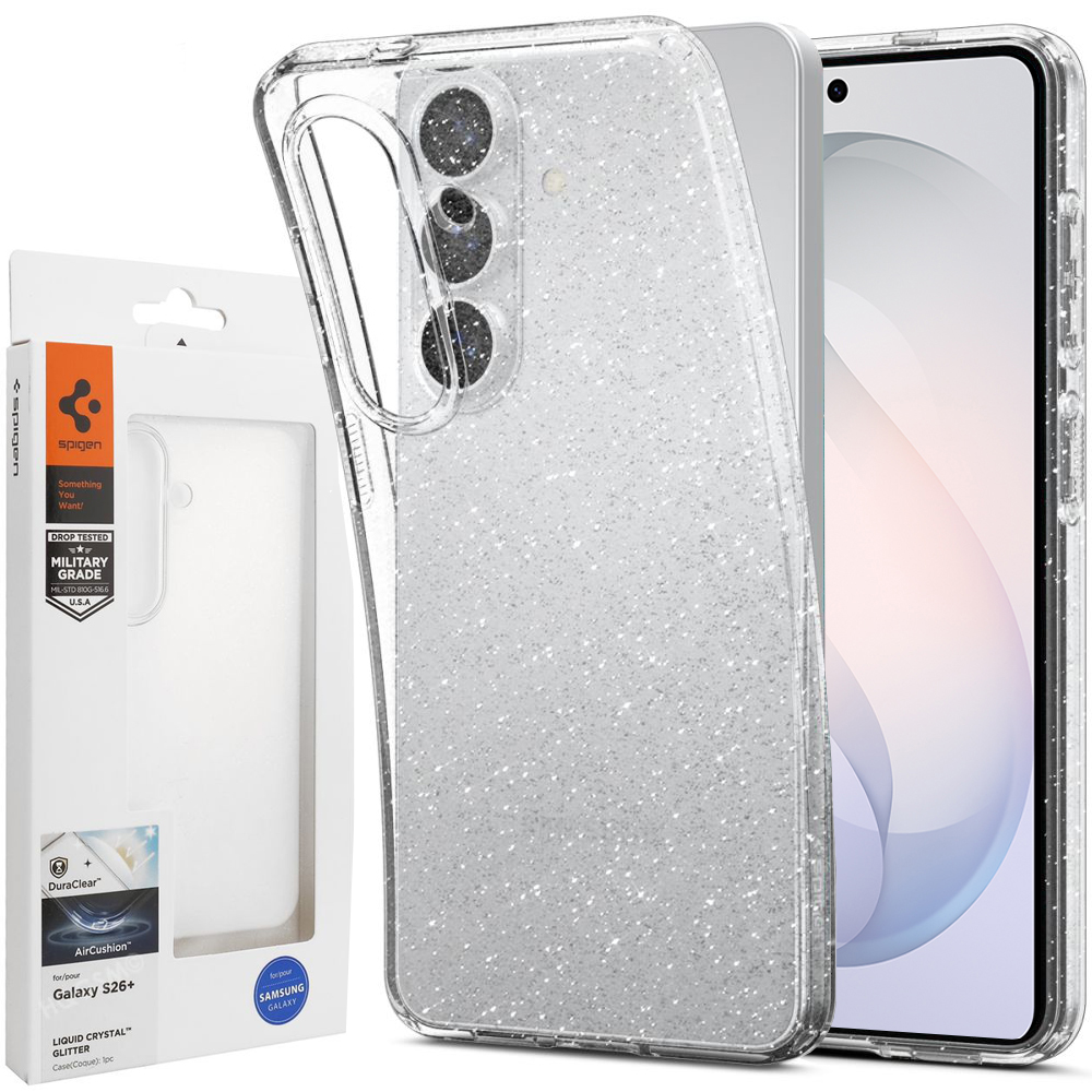 Etui SPIGEN Liquid Crystal Glitter | Crystal Quartz do Samsung Galaxy S26+ Plus