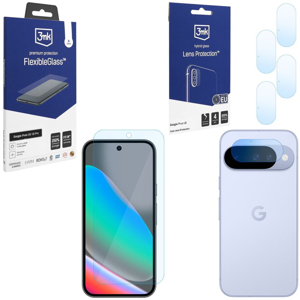 SZKŁO 3mk Flexible Glass + 4x SZKŁO na Aparat do Google Pixel 10