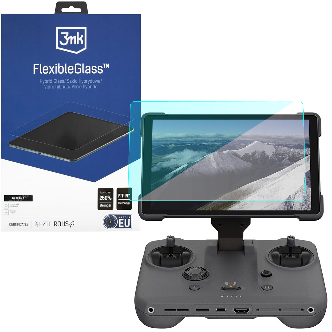 3mk Flexible Glass | Nietłukące Szkło Hybrydowe do DJI RC Pro 2