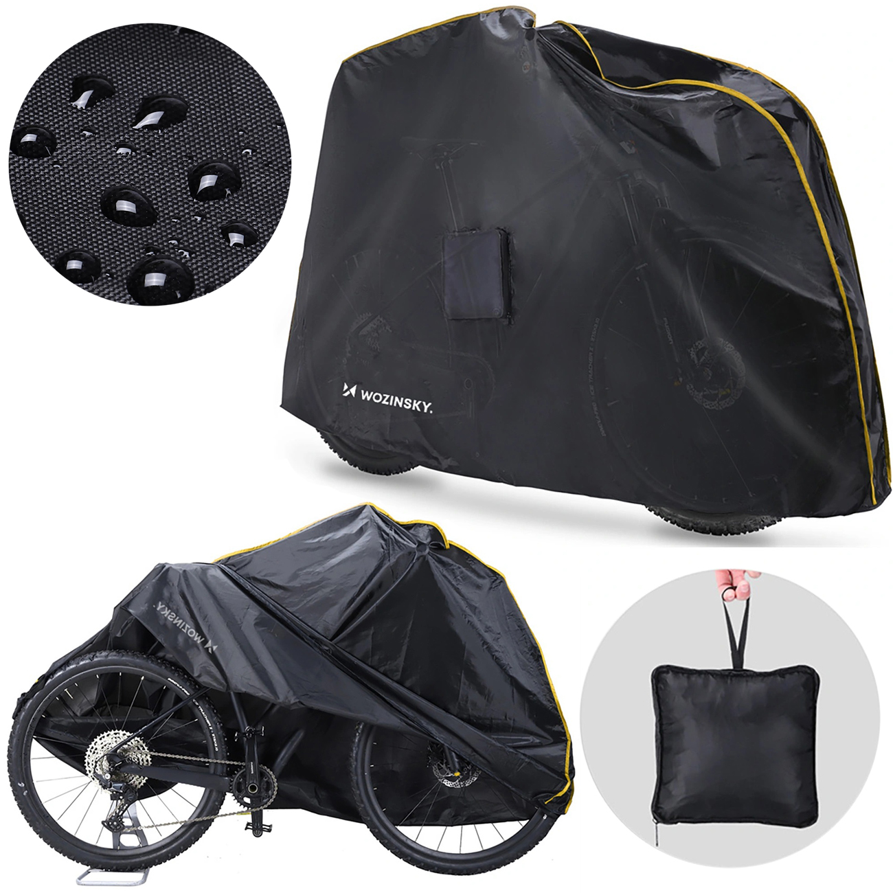 Pokrowiec Wodoodporny na Rower Motocykl | Mocny Składany na Zamek | XXL
