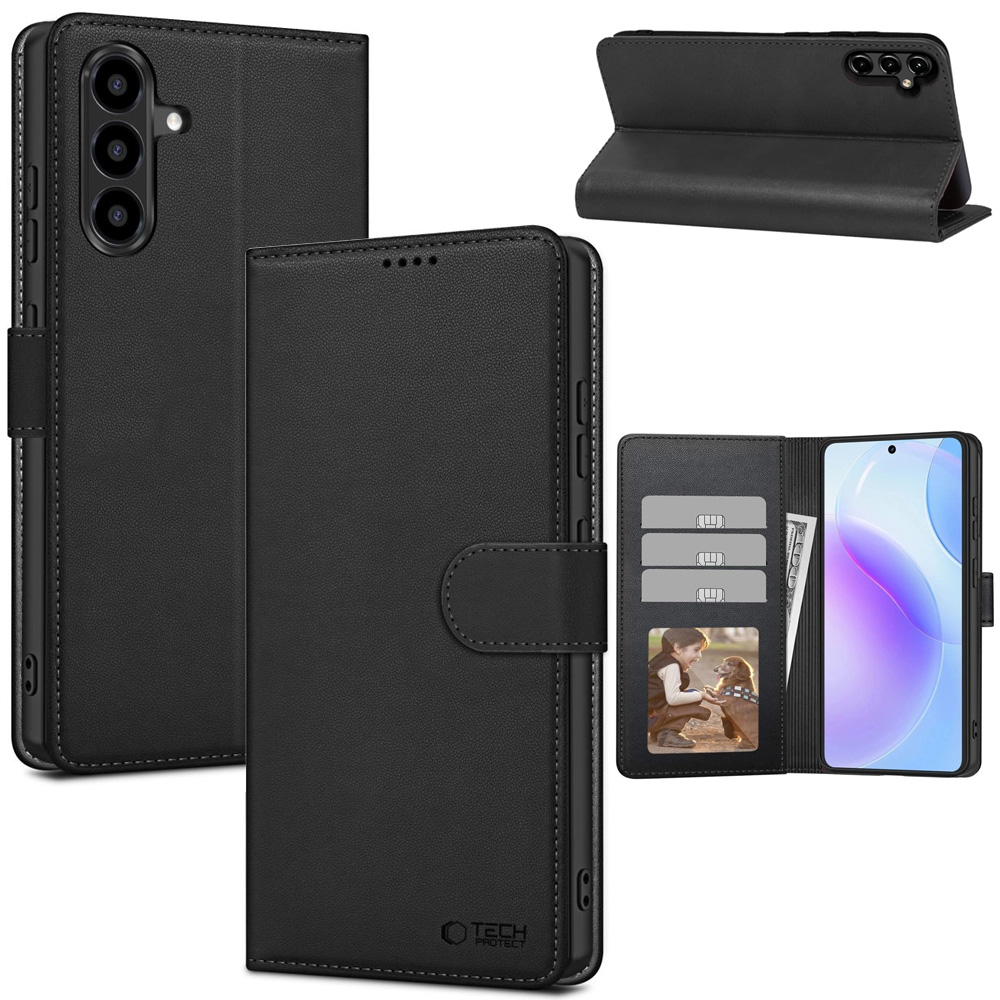 Etui z Klapką Wallet Case | Czarne do Samsung Galaxy A37 5G
