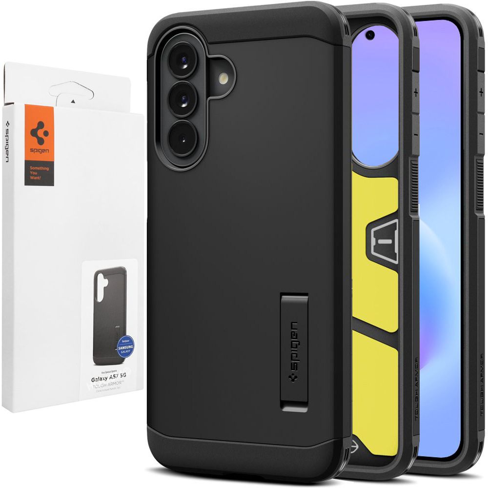 Pancerne Etui SPIGEN Tough Armor | Black do Samsung Galaxy A57 5G