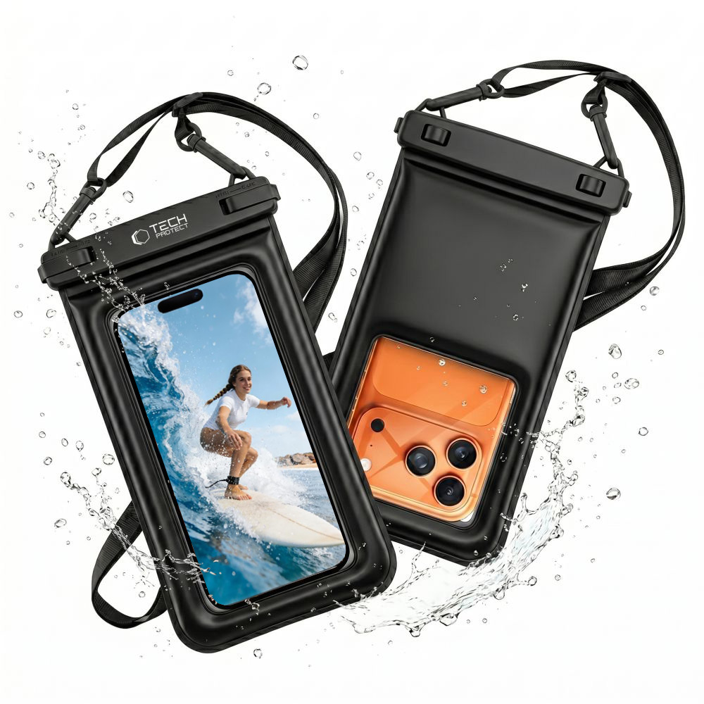 TP | Uniwersalne Pływające Wodoszczelne Etui IPX8 | do 6.9″ | Czarne